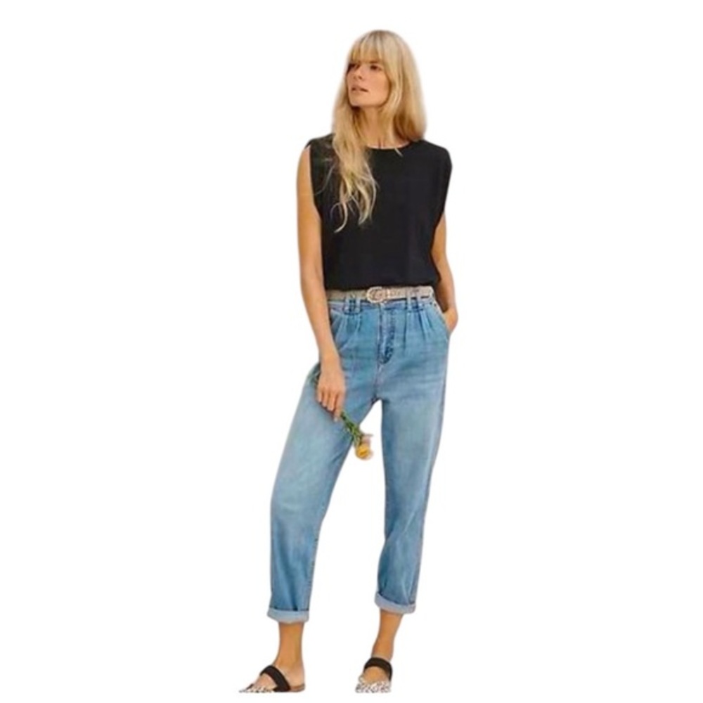 Anthropologie Pilcro And The Letterpress Ultra High-Rise Pleated Trouser 28